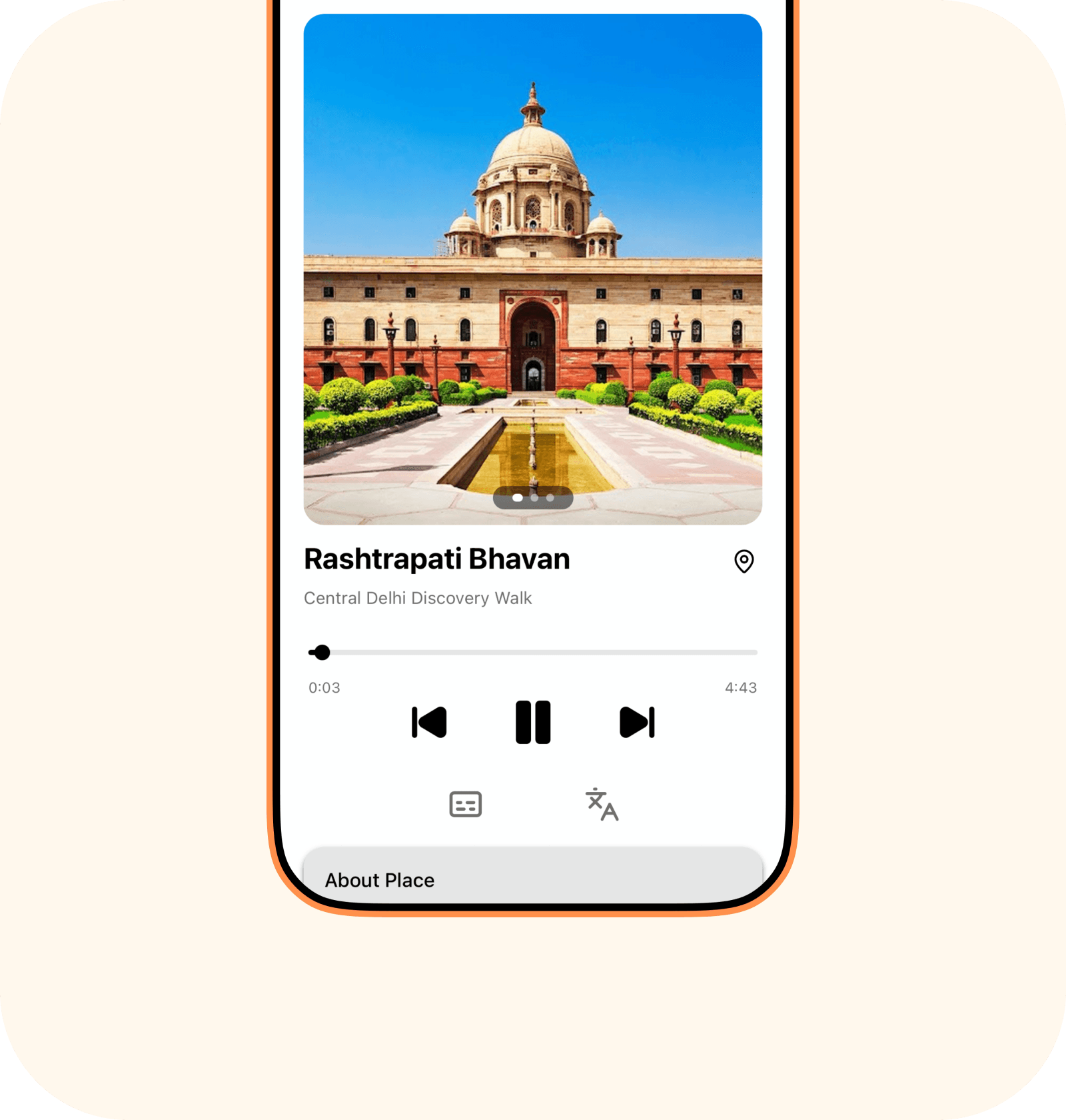 Audio player screen