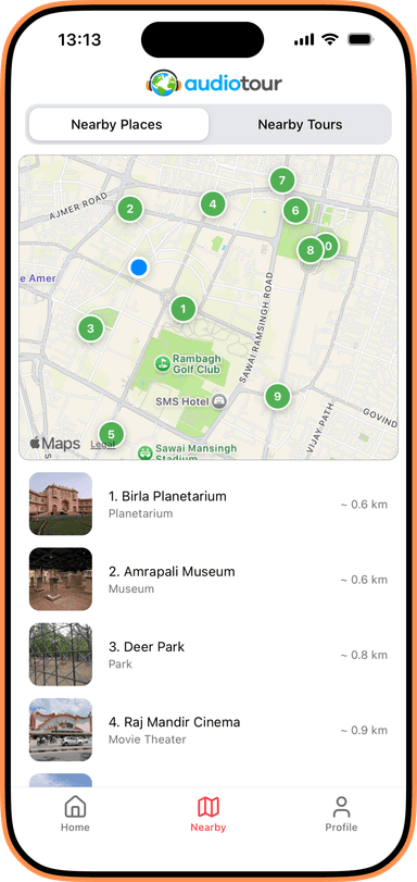 Nearby landmarks